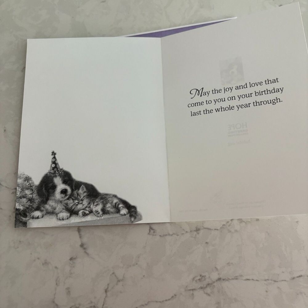 Cat & Dog Happy Birthday Card with‎ Envelope Habitat Hope Greeting Collection - Picture 2 of 6